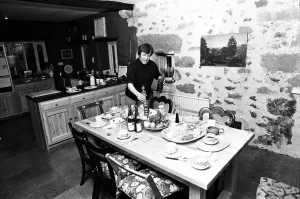 00348 Prints: Russell Harty at his farm house near the market town of Settle in North Yorkshire