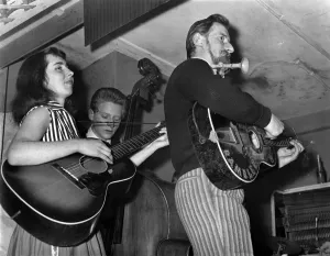 Russell Quaye's Skiffle Group City Ramblers photographed at the skiffle cellar in