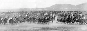 Exercises Prints: Russian cavalry on exercise in Poland during the Great war September 1914