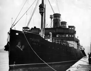 Dock Prints: The Russian ice breaker Lenin'photographed in Vittoria Dock, Birkenhead
