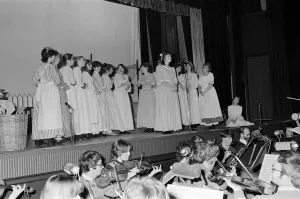 Ruth Jones appears in Porthcawl Comprehensive Schools production of