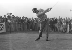 Ryder Cup Great Britain v USA Golf October 1965 Arnold Palmer drives off from