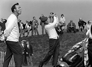 Golfer Prints: Ryder Cup Great Britain v USA Golf October 1965 Arnold Palmer watches as his