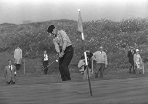 Swing Prints: Ryder Cup Great Britain v USA Golf October 1965 Marr chips his ball onto the 9th