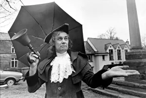 Rytons Town Crier Noel Rippeth had nothing to ring his bell about as the torrential