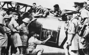 S. A. A. F in Abyssinia. The Commanding Officer of a South African Air Force Fighter