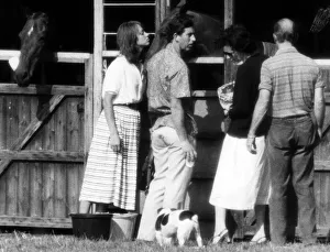Sabrina Guinness with Prince Charles August 1979 at Midhurst stables
