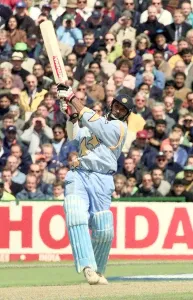 Batting Prints: Sachim Tendulkar of India June 1999 On His Way To 50 India vs Pakistan