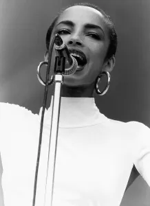 Soul Prints: Sade pop singer on stage at Live Aid Concert 1985 Wembley Stadium
