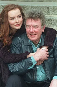 01429 Prints: SAFFRON BURROWS HUGGING ALBERT FINNEY - 15 / 04 / 1996