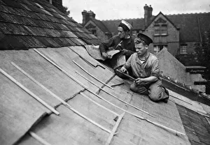 Repairs Prints: Sailors of the Royal Navy have been helping to repair and make habitable London homes