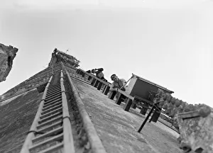 Salisbury Cathedral being repaired. 1950 2 / 6 / 1950 024356 / 8