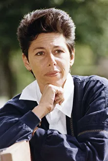 Humanitarian Prints: Sally Becker the British aid worker pictured in the park near her Brighton home before