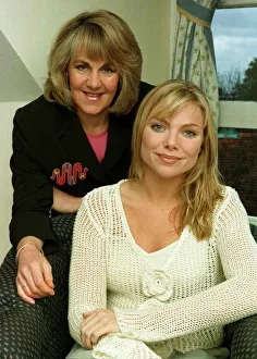 Samantha Janus actress March 1999 with Mirror writer Nina Myskow