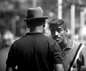 00077 Prints: Sammy Davis Jnr filming at Battersea Festival Gardens for his new film