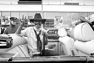 00077 Prints: Sammy Davis Jnr in his new Rolls-Royce convertible at Heathrow