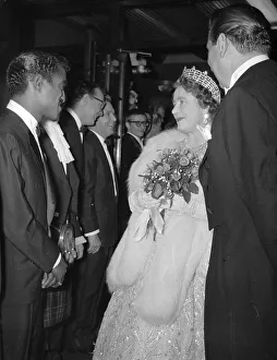 Rat Pack Prints: Sammy Davis Jnr is presented to the Queen Mother at the Royal Command Performance