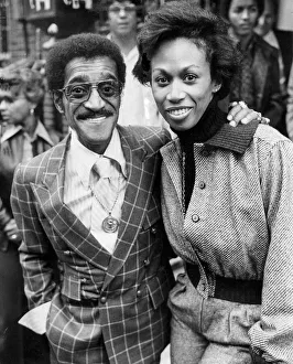 Sammy Davis Jnr with his wife Altovise days before performing in an aid of the British