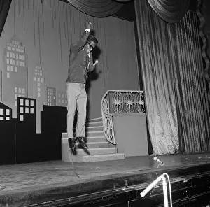 Sammy Davis Jr rehearses for the Royal Variety Performance. 16th May 1960