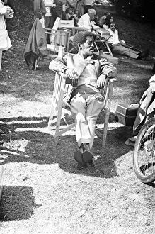 One Mature Man Only Prints: Sammy Davis Junior takes a break from filming at Eastnor Castle Ledbury