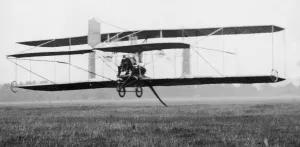 Pioneer Prints: Samuel Franklin Cody seen here with his wife Lela Cody taking a flight at Laffan