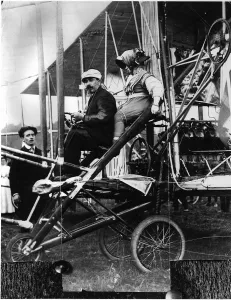 Innovator Prints: Samuel Franklin Cody with his wife on 16 August 1909 when she became the first woman to