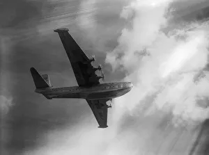 The Sanders Roe SR45 Princess Flying Boat prototype during the flying display at SBAC