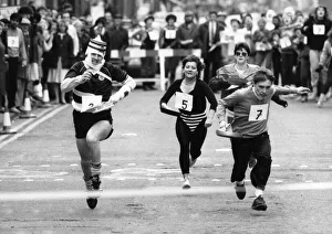 Frying Pan Prints: Sandwell Mail Pancake Race in west Bromwich High Street