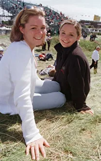 00188 Prints: Sandy Cheetham and Jenny Schofield July 1998 British Open golf fans Royal Birkdale