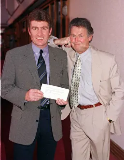 Relief Prints: Sandy Jardine with Tony Roper actor December 1997 Former Rangers player Sandy won a day