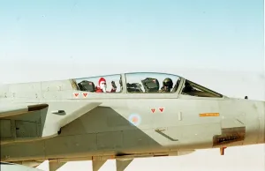 Santa Claus in a Jet Fighter