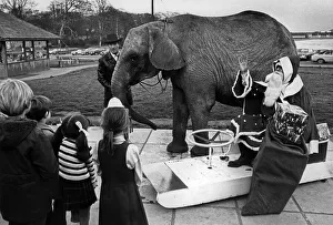 Santa Claus at a party for policemens children at the Knowsley Safari Park