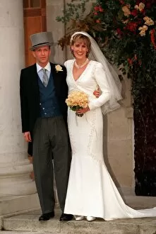 Images Dated 29th October 1998: Santa Palmer Tomkinsons wedding October 1998 Simon Sebag Montiefore