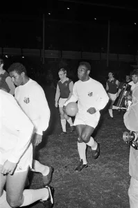 Aston Prints: Santos FC player Pele, pictured at Villa Park for a match against Aston Villa