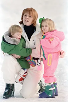 01506 Prints: Sarah, The Duchess of York on holiday in Klosters with her daughters Princess Eugenie