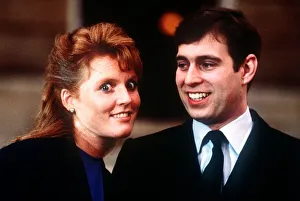 Fiancee Prints: Sarah Ferguson and Prince Andrew announce engagement March 1986