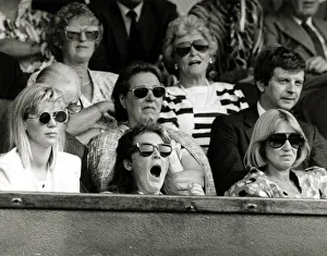 00046 Prints: Sarah Ferguson Yawning at Wimbledon in crowd Sleepy Fergie July 1986
