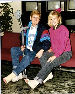 Sarah Greene TV Presenter with Disc Jockey DJ and TV Presenter husband Mike Smith