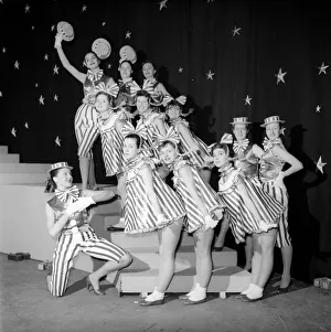 The Saturday Girls'dance troupe seen here at the ITV Studios in Wood Green
