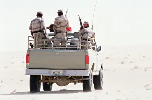 01401 Prints: Saudi Arabian Patrol at border with Kuwait, September 1990