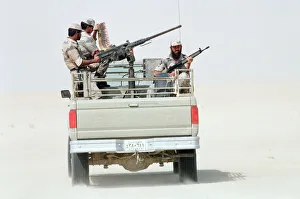 01401 Prints: Saudi Arabian Patrol at border with Kuwait, September 1990