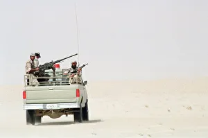 01401 Prints: Saudi Arabian Patrol at border with Kuwait, September 1990