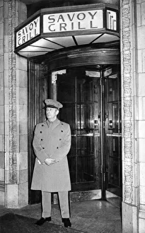 The Savoy Grill restaurant, situated in the entrance area of The Savoy Hotel, The Strand