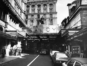 The Savoy Hotel, The Strand, London. Picture shows the entrance
