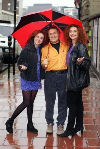 Sawalha Acting Family December 1997 Julia Sawalha Actress LEFT with father Nadim Sawalha