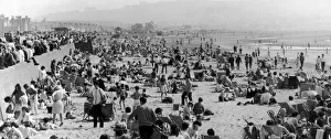 Sand Prints: A scene at Ayr as the hottest Sunday of the summer brought out sun-worshipers
