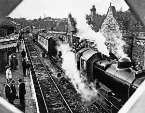 Heritage Prints: Scene at Bridgnorth Railway Station which was bought by the Severn Valley Railway Society