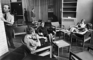 Images Dated 1st January 1973: Scene at Mid Anglia Police Headquarters, with officers and staff relaxing in the lounge