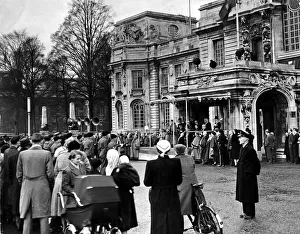 Core83 Prints: The scene outside the City Hall, Cardiff today when the announcement of the granting of