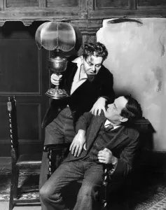 Anger Prints: A scene from the play Whispering Gallary'at the Garrick theatre Arthur Young